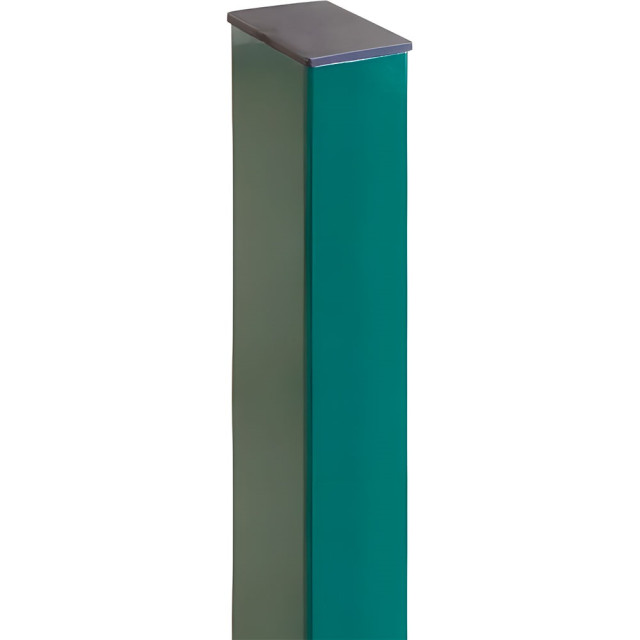 Столб Ротакон RAL6005 с заглушкой 60*40*2*2200 мм