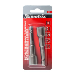 Биты Matrix 11576 с торцевыми головками 10*65 мм 2 шт