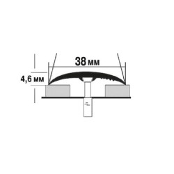Порог Best Profile В2Л П04 дуб мелинга капучино 1.35 м