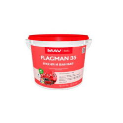 Краска MAV Flagman 35 кухня и ванная белая матовая 1 л