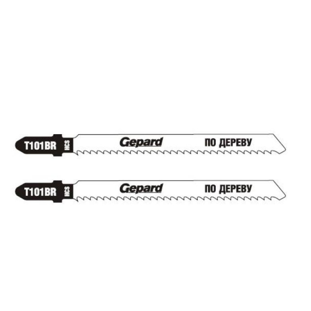 Пилка для лобзика Gepard GP0625-09 по дереву T101BR 2 шт Пилка для лобзика Gepard GP0625-09 по дереву T101BR 2 шт