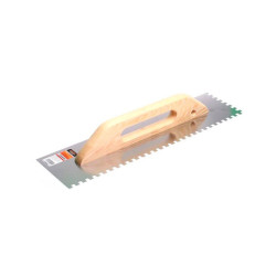 Гладилка нержавеющая Startul Master ST1056-08 126*480 мм зуб 8*8 с деревянной ручкой