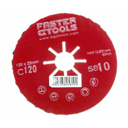 Диск шлифовальный Faster Tools 5810 125 мм Р120 рифленый