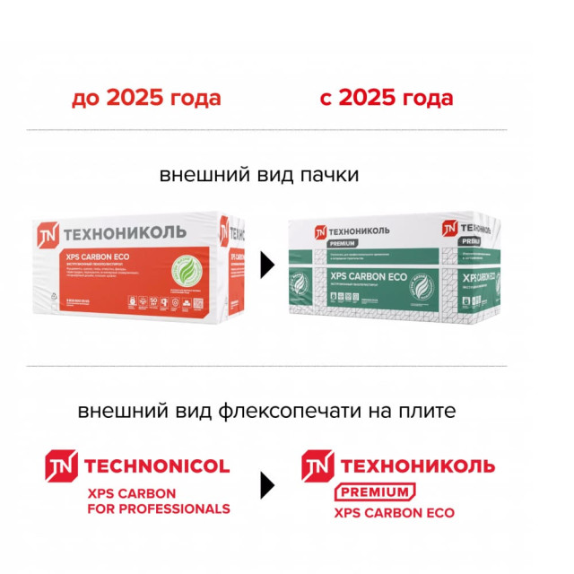 Пенополистирол ТехноНиколь Carbon Eco FAS/2 S/2 1180*580*30L мм