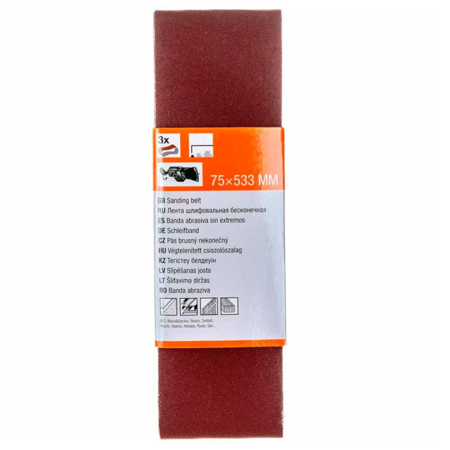 Шлифлента Gepard GP5009-40 75*533 мм Р40 бесконечная 3 шт