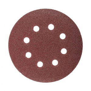 Шлифлист Gepard GP5001-80 125 мм круг Р80 для дерева 8 отверстий 5 шт