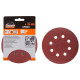 Шлифлист Gepard GP5001-180 125 мм круг Р180 для дерева 8 отверстий 5 шт