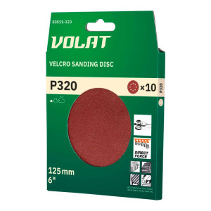 Шлифлист Волат 80011-320 125 мм круг Р320 для дерева 10 шт