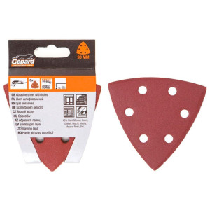 Шлифлист Gepard GP5006-120 93 мм дельта Р120 для дерева 6 отверстий 5 шт