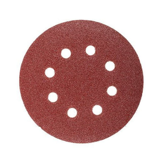 Шлифлист Волат 80010-80 125 мм круг Р 80 для дерева 8 отверстий 10 шт
