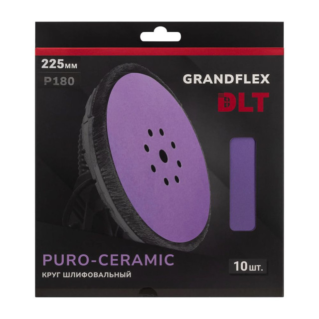 Круг шлифовальный DLT GrandFlex PURO-CERAMIC P180 225 мм 10 шт