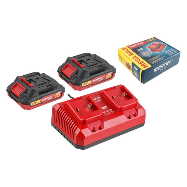 Набор Wortex ALL1 XLT 2329018 аккумулятор 2*2 А*ч и зарядное устройство 2*2 А