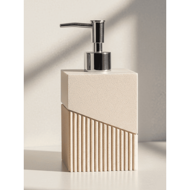 Дозатор для жидкого мыла Perfecto Linea Element 35-618101 бежевый 450 мл