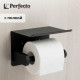 Держатель для туалетной бумаги Perfecto Linea 35-031010 с полкой