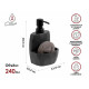 Диспенсер для моющего средства Perfecto Linea Symphony 35-103002 с подставкой для губки черный