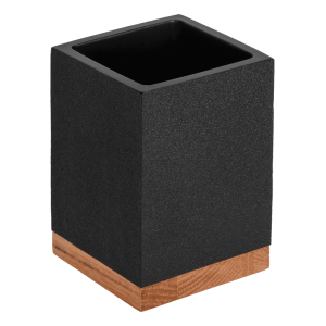 Стакан Perfecto Linea Wood Bliss 35-720102 для зубных щеток черный