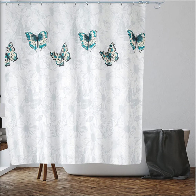 Шторка для ванной Perfecto Linea Harmony 36-118011 180*180 см бабочки