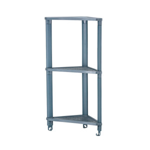 Полка Violet Vikea 787318 код 101250 угловая пластмассовая 3-ярусная 36.5*26*68 см