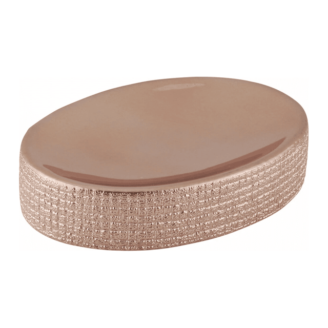 Мыльница Axentia Hollywood 128250 керамическая розово-золотая