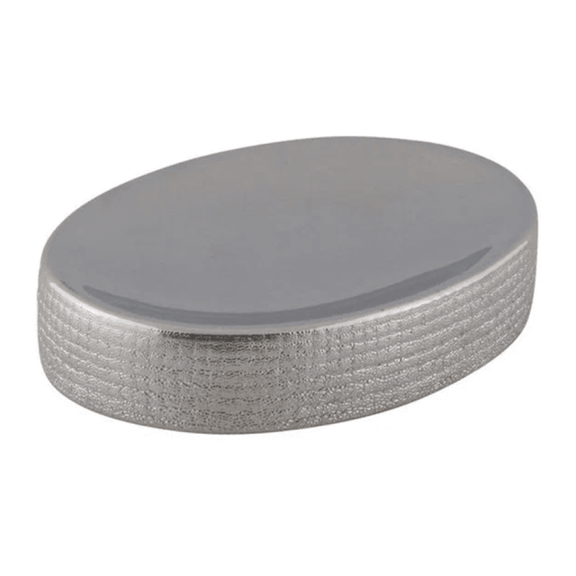 Мыльница Axentia Hollywood 129122 керамическая серебряная