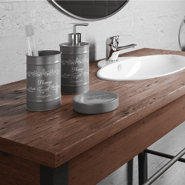 Мыльница Bisk Nicea 06757 серая