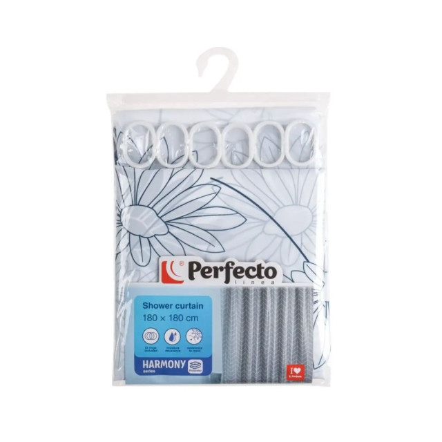 Шторка для ванной Perfecto Linea Harmony 36-118015 180*180 см цветы
