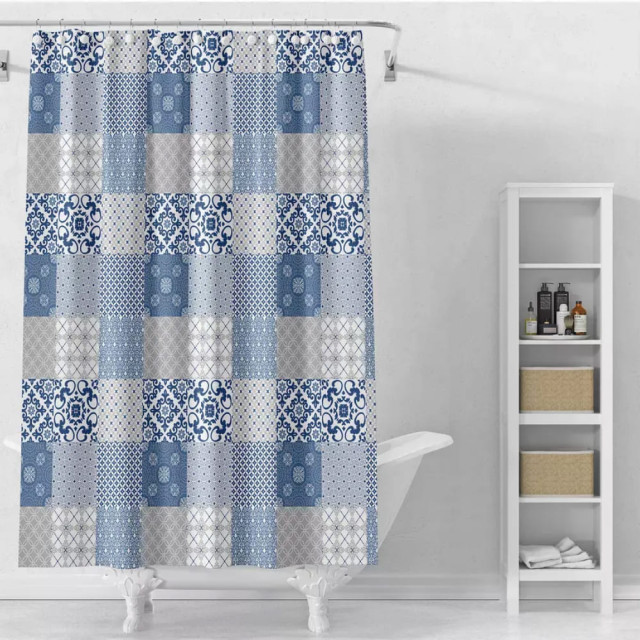 Шторка для ванной Perfecto linea Secret 36-118104 180*180 см калейдоскоп