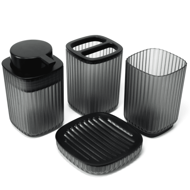 Дозатор для жидкого мыла  Bisk Brevik 90056 полупрозначный черный