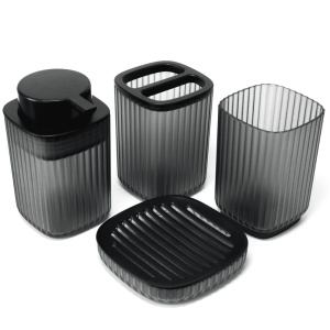 Мыльница Bisk Brevik 90059 полупрозрачная черная