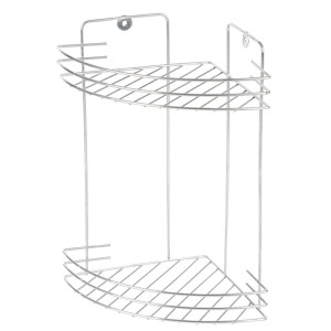 Полка угловая Рыжий Кот Vento двухъярусная хром 19*19*30 см