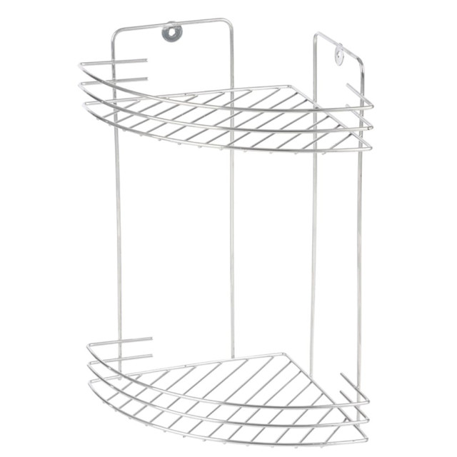 Полка угловая Рыжий Кот Vento двухъярусная хром 19*19*30 см