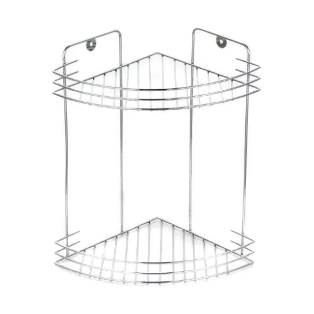 Полка угловая Рыжий Кот Vento двухъярусная хром 19*19*30 см