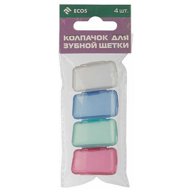 Колпачок для зубной щетки Ecos 109145 4 шт