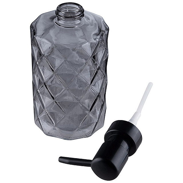 Дозатор для жидкого мыла Рыжий Кот Crystalite серый стекло