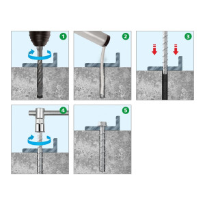Анкер-шуруп 6.5*75 мм ЕКТ B009386 с шестигранной головкой