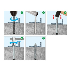 Анкерный болт с гайкой 10*130 мм ЕКТ B0011630