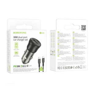 Автомобильное зарядное устройство Borofone BZ25A два порта PD38W + QC3.0 черный