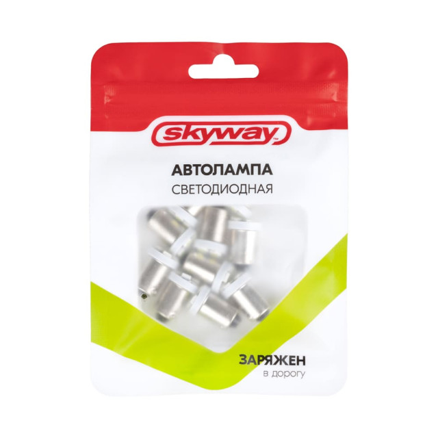 Автолампа диодная Skyway S08201225 T8.5/T4W 12V 4 SMD 10 шт