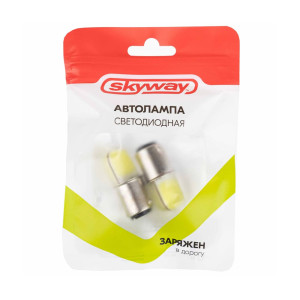 Автолампа диодная Skyway S08201248 S25/P21/5W 12 2 COB 2 шт