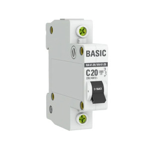 Автоматический выключатель EKF Basic ВА47-29 mcb4729-1-20C 12/120 1Р 20А
