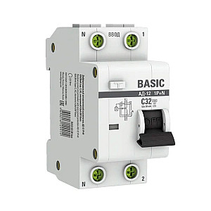 Автоматический выключатель дифференциального тока EKF Basic АД-12 DA12-32-30-bas 1P+N 32А 30мА тип АС х-ка C 4.5кА