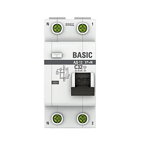 Автоматический выключатель дифференциального тока EKF Basic АД-12 DA12-32-30-bas 1P+N 32А 30мА тип АС х-ка C 4.5кА