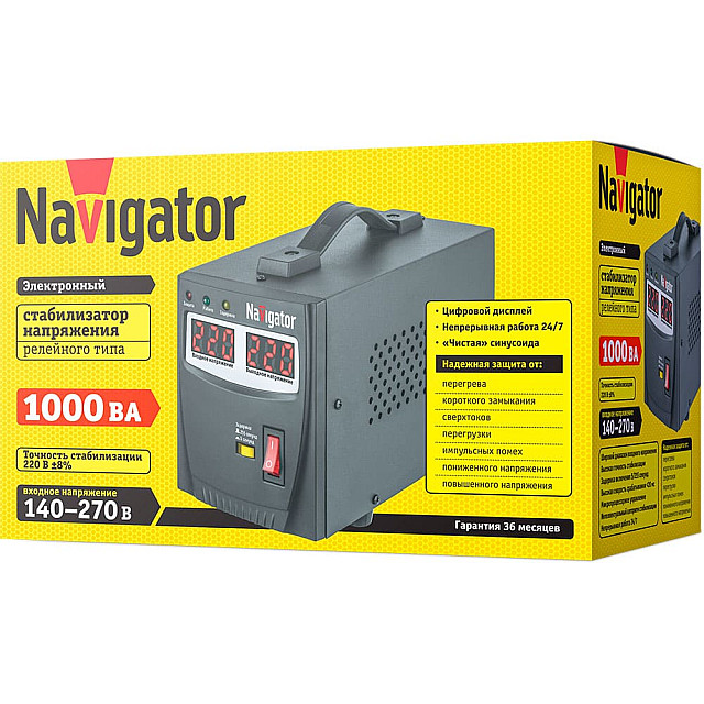 Стабилизатор напряжения Navigator 61 766 NVR-RF1-1000