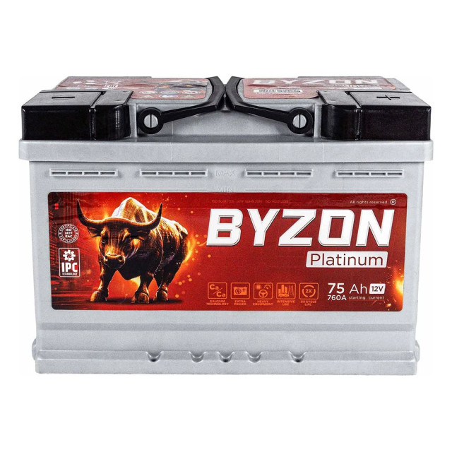 Автомобильный аккумулятор Byzon Platinum R+ 75 Ah