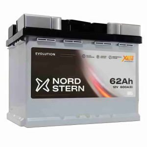 Автомобильный аккумулятор Nordstern Evolution R+ 62 Ah