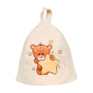 Шапка для бани Hot Pot Мишка 41213 детская из войлока