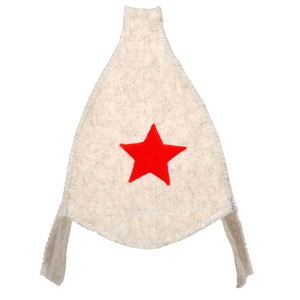 Шапка для бани Hot Pot Буденовка 42014 белая из войлока