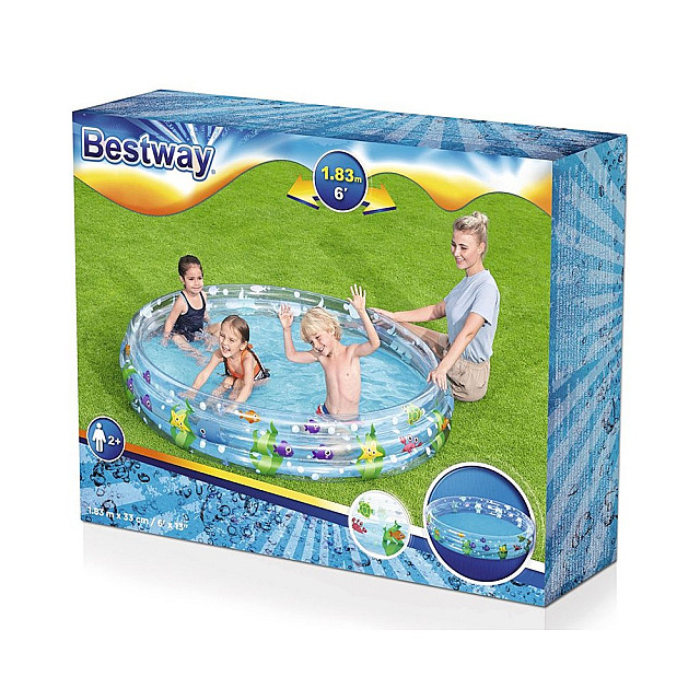 Бассейн надувной Bestway 51005 Подводный мир 183*33 см 480 л
