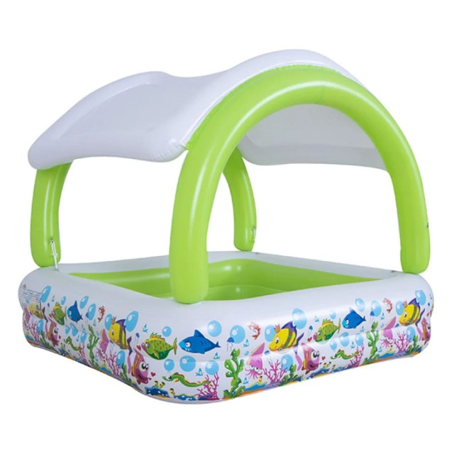 Бассейн надувной Sunclub 51016 с навесом 143*123 см 240 л