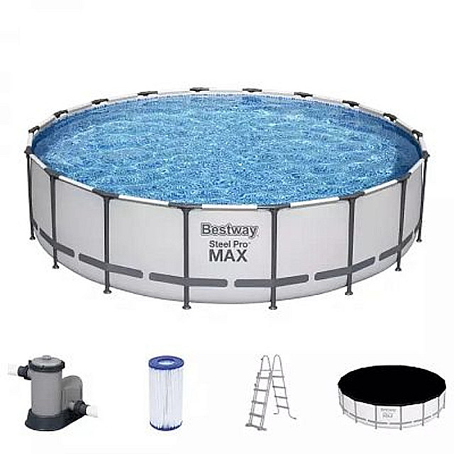 Бассейн каркасный Bestway Steel Pro Max 56462 круглый 549*122 см 23062 л